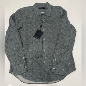 Louis Vuitton Black & White Graphic Stripe Button-Up Shirt
